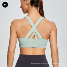 Yoga Active Wear Wearness Camiseta Gradiente de fitness Sports Bra Yoga Hot Sports Sexy Sports Bra